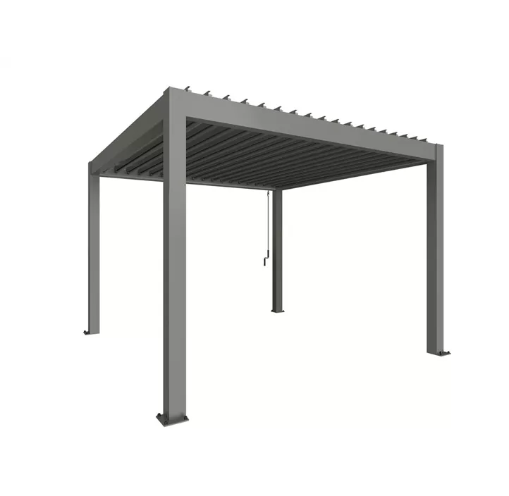 Pergola 3,5 x 3,5 quarzgrau