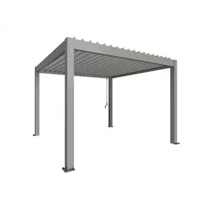Pergola 3,5 x 3,5 quarzgrau-silber