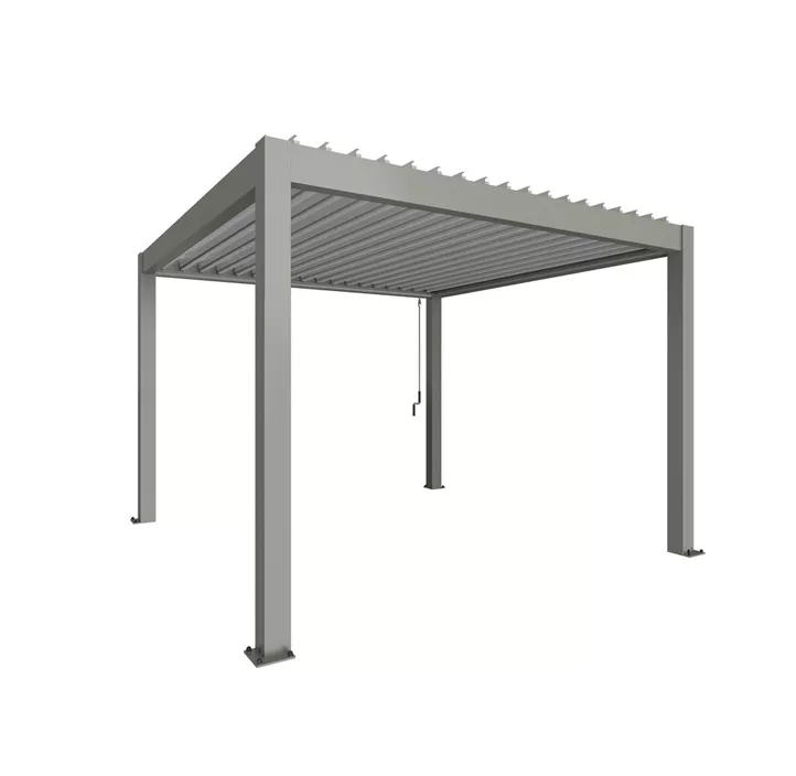 Pergola 3,5 x 3,5 quarzgrau-silber