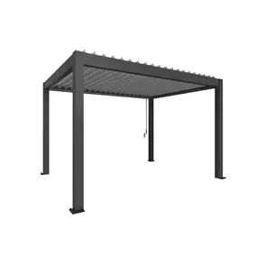 Pergola 4 x 3 dunkelgrau/silber