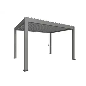 Pergola 4 x 3 quarzgrau/silber