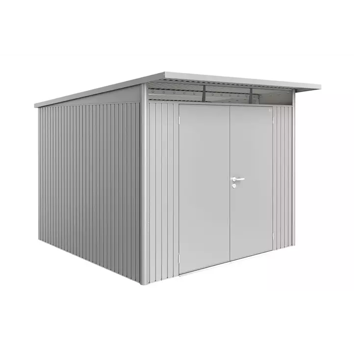 Gerätehaus AvantGarde A7 silber mit Doppeltür