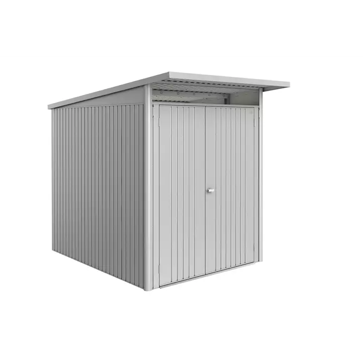 Gerätehaus AvantGarde ECO A2 silber mit Doppeltür