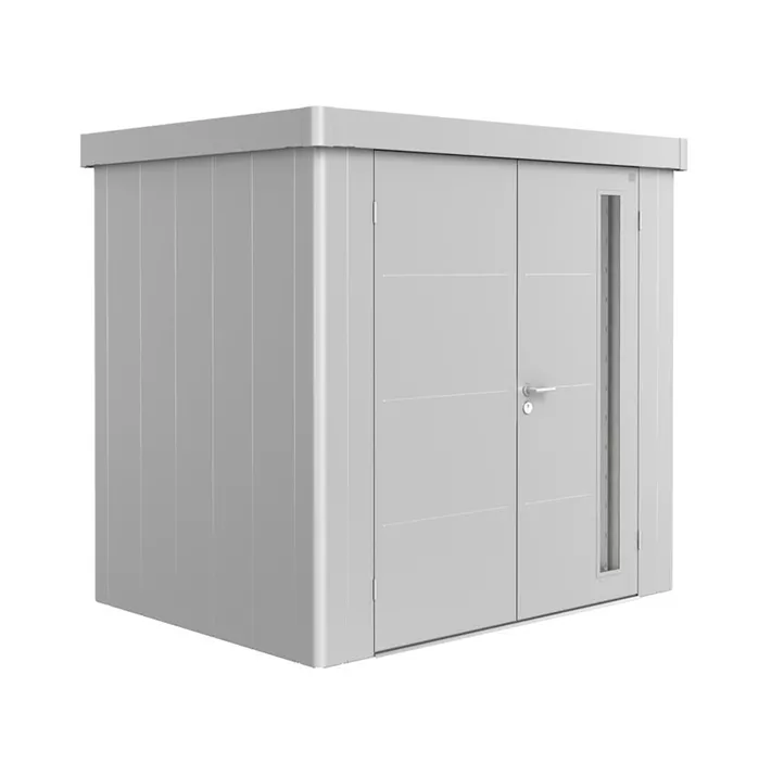 Gerätehaus Neo 1B Doppeltür, silber
