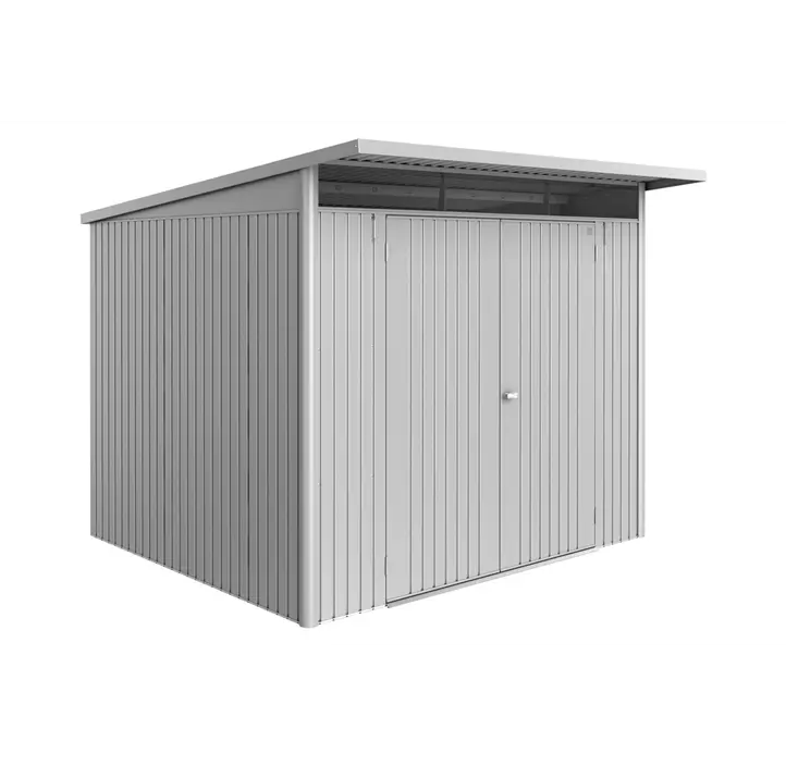 Gerätehaus AvantGarde ECO A6 silber mit Doppeltür