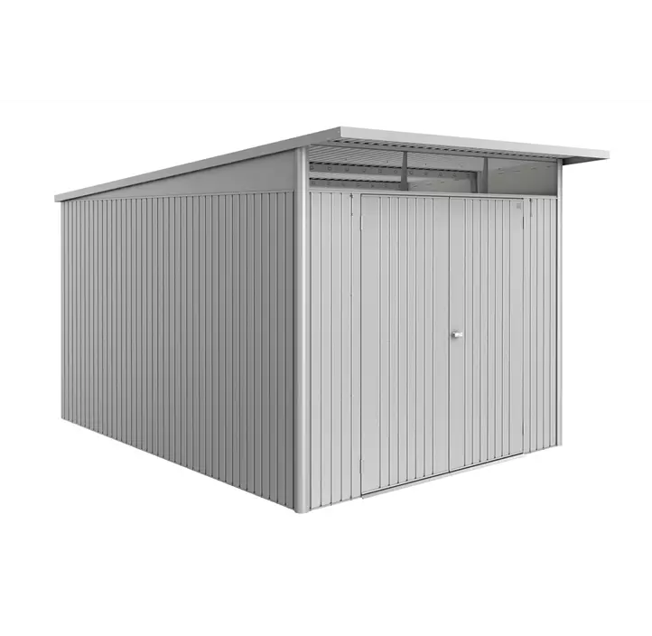 Gerätehaus AvantGarde ECO A8 silber mit Doppeltür