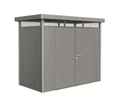 Gerätehaus HighLine H1 quarzgrau mit Doppeltür