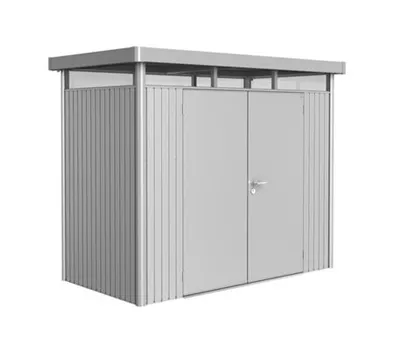 Gerätehaus HighLine H1 silber, Doppeltür