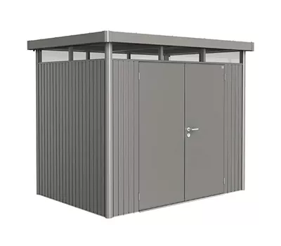 Gerätehaus HighLine H2 quarzgrau mit Doppeltür