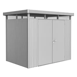 Gerätehaus HighLine H2 silber, Doppeltür