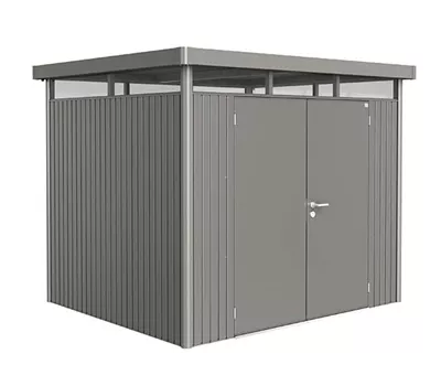 Gerätehaus HighLine H3 quarzgrau mit Doppeltür