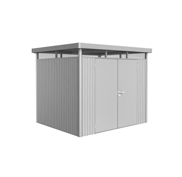 Gerätehaus HighLine H3 silber, Doppeltür