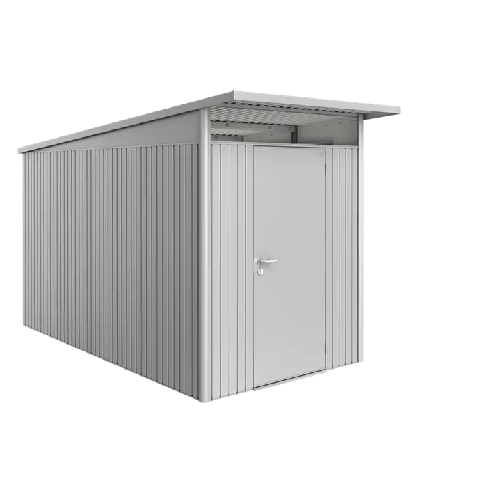 Gerätehaus AvantGarde A4 silber mit Standardtür