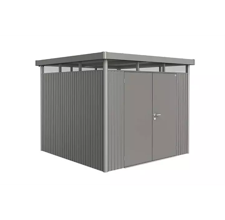 Gerätehaus HighLine H4 quarzgrau mit Doppeltür