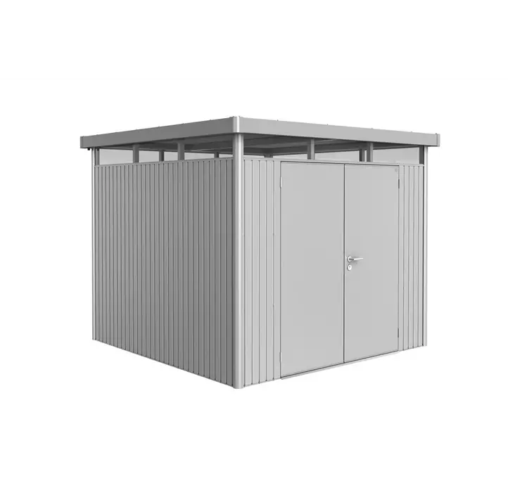 Gerätehaus HighLine H4 silber, Doppeltür