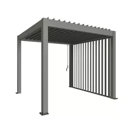 Lamellenseitenwand für Pergola 3m quarzgrau