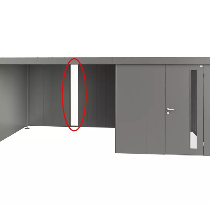 Lichtpaneel f Seitendach z Gerätehaus Neo quarzgrau