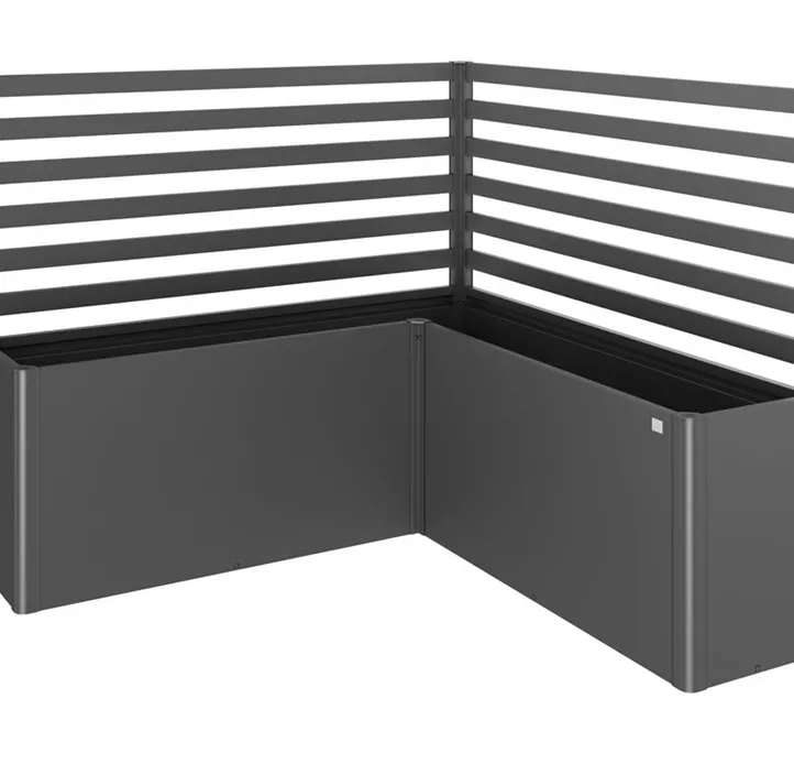 Rankgitter für Hochbeet L-Form Gr.L200/L2x1 dunkelgrau