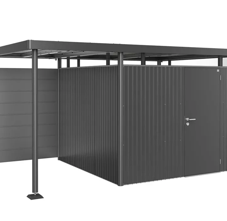 Rückwand für Seitendach Gr. L für Gerätehaus HighLine H2-H6, dunkelgrau