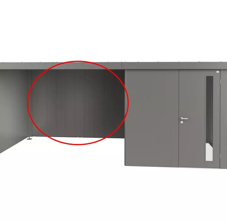Rückwand für Seitendach für Gerätehaus Neo, quarzgrau