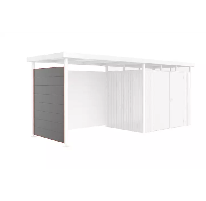 Seitenwand für Seitendach für Gerätehaus HighLine H2, silber