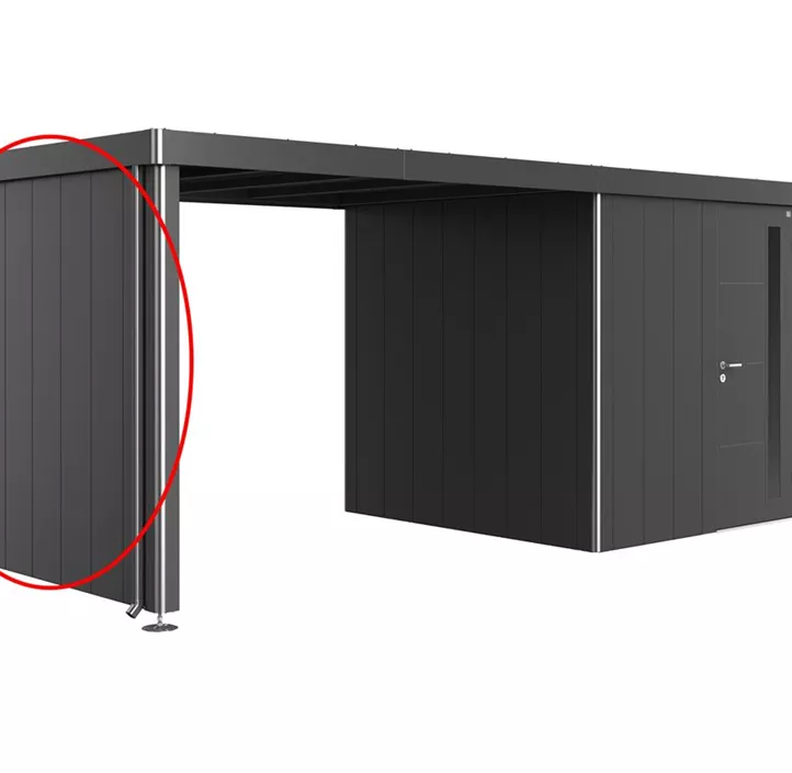 Seitenwand für Seitendach für Gerätehaus Neo Gr.2A/B/C/D, dunkelgrau