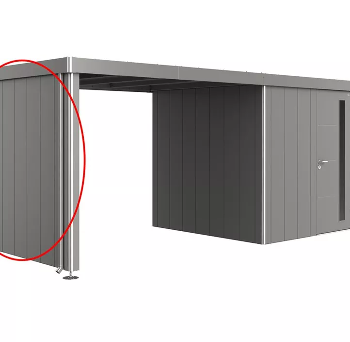 Seitenwand für Seitendach für Gerätehaus Neo Gr.2A/B/C/D, quarzgrau