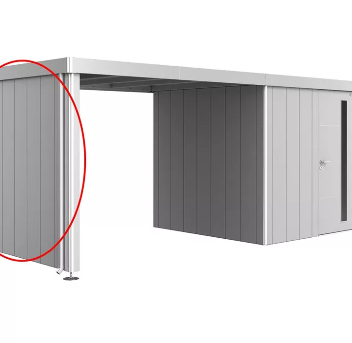 Seitenwand für Seitendach für Gerätehaus Neo Gr.2A/B/C/D, silber