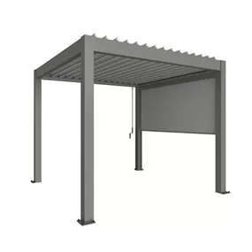 Sonnenschutzrollo für Pergola Gr. 3 m, quarzgrau