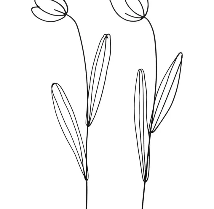 Dekoblume Tulpe aus Eisen