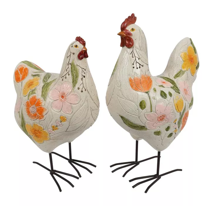 Huhn Blumenoptik stehend