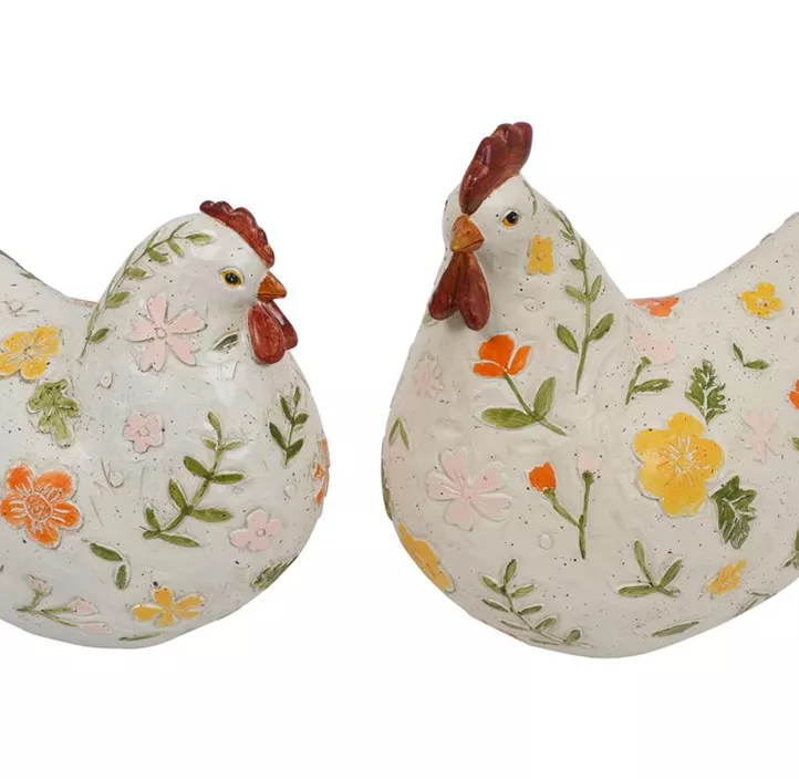 Huhn mit Blumenoptik