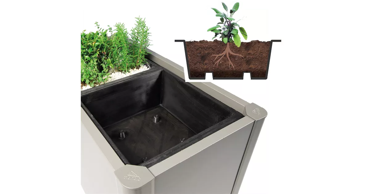 UNUS PVC Pflanzeinsatz 40x40x40cm - Transparent Für Kübel & Miniteich