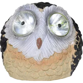 Solarleuchte Kunststoff Eule LED 3sortiert