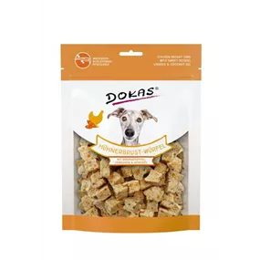 Dokas Hühnerbrust-Würfel - Süßkartoffel, Leinsamen, Kokos