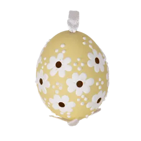 Osterei Blumen perforiert pastelle