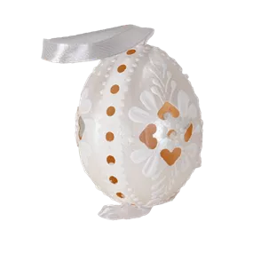 Osterei perforiert Blüte und Punkte