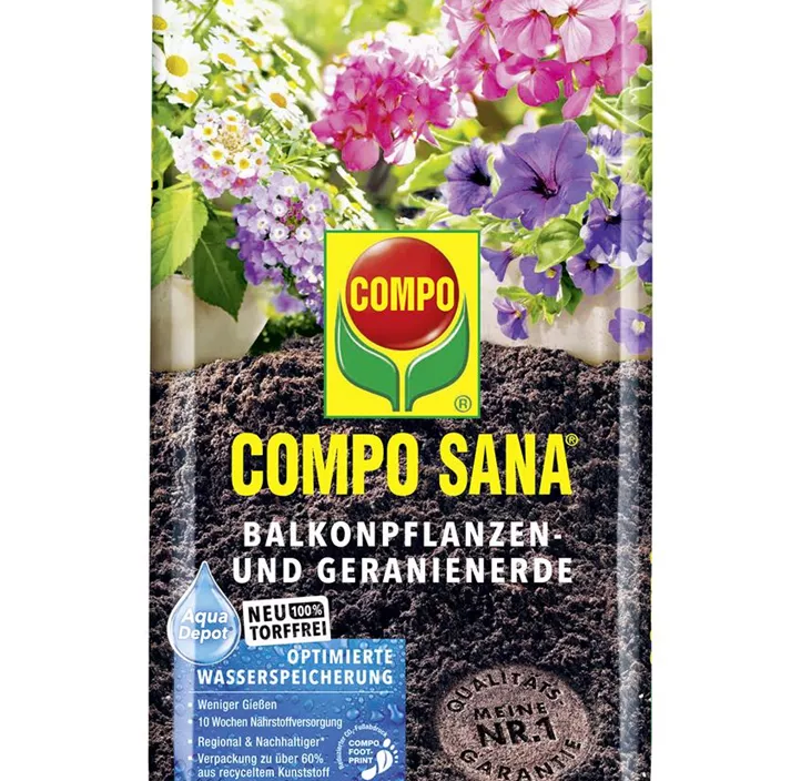 COMPO SANA® Balkonpflanzen- und Geranienerde torffrei