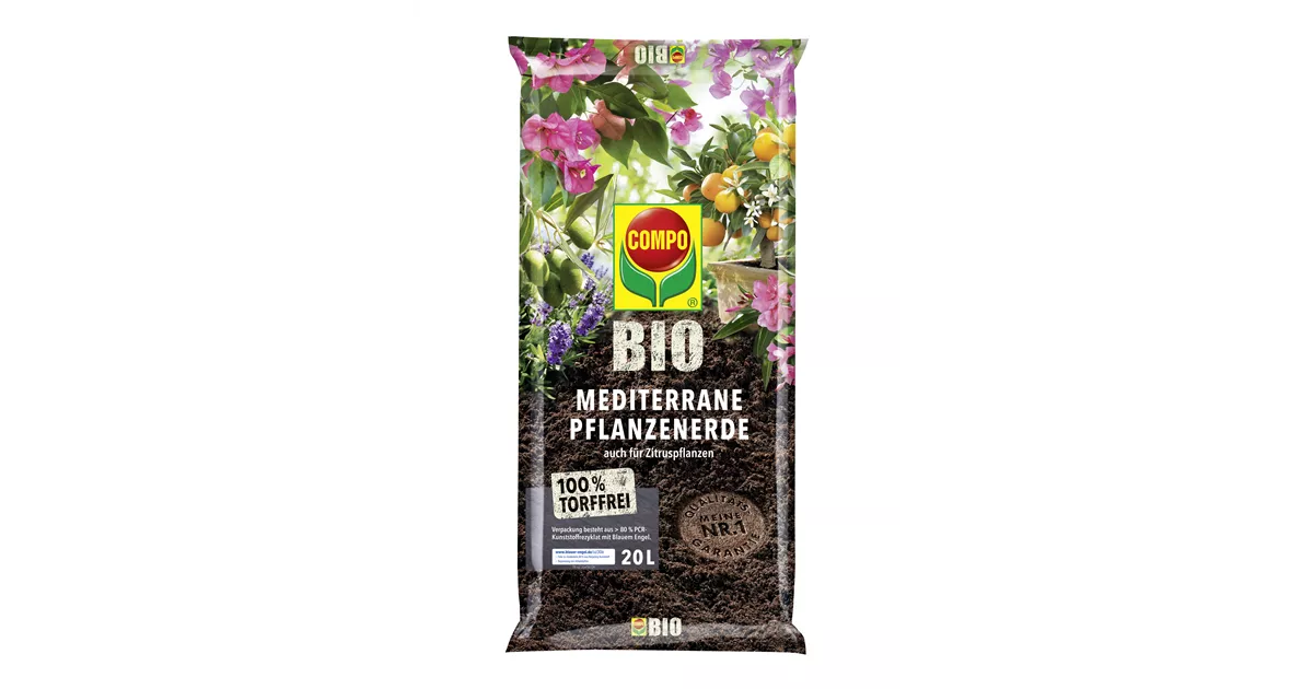 COMPO BIO Mediterrane Erde torffrei, 20 l - Bellaflora