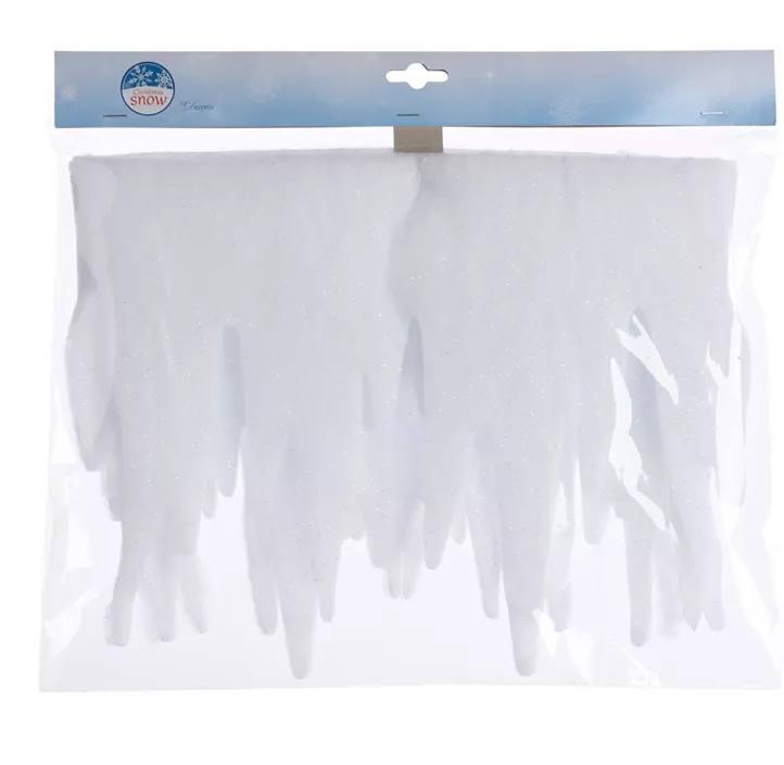 Schneekante Eiszapfen