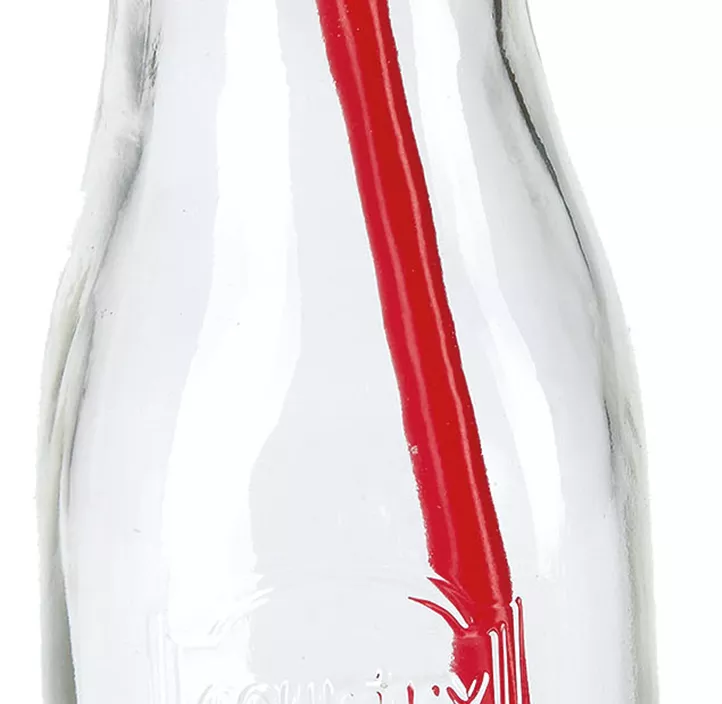 Limoflasche mit Deckel inkl. Strohhalm