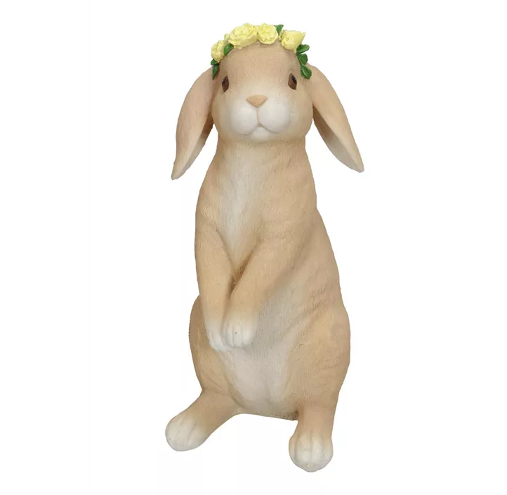 Hase mit Blütenkranz
