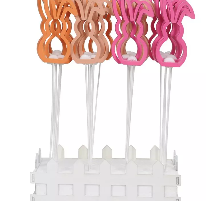 Stecker Hase - orange, rosa