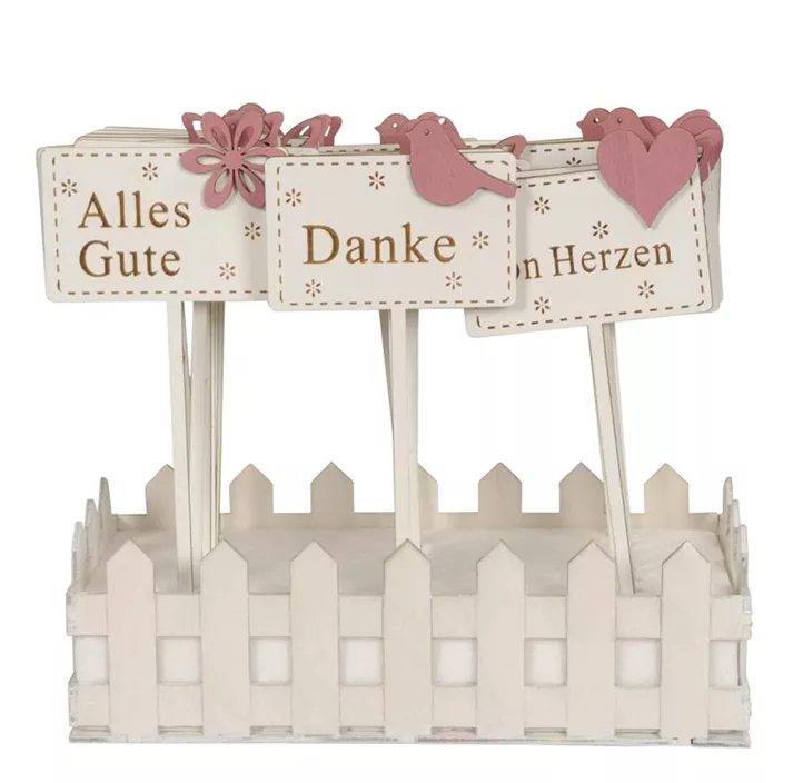 Stecker mit Schriftzug, 4 Modelle