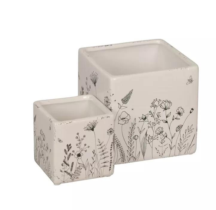 Topf Wildblumen eckig