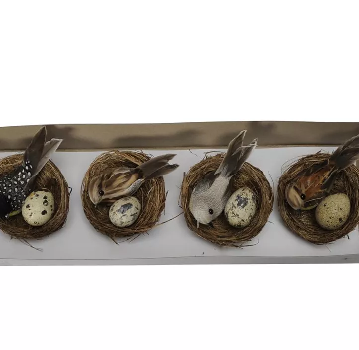 Vogelnest mit Vogel und Ei
