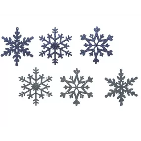 Schneeflocke Sperrholz mit Glitter