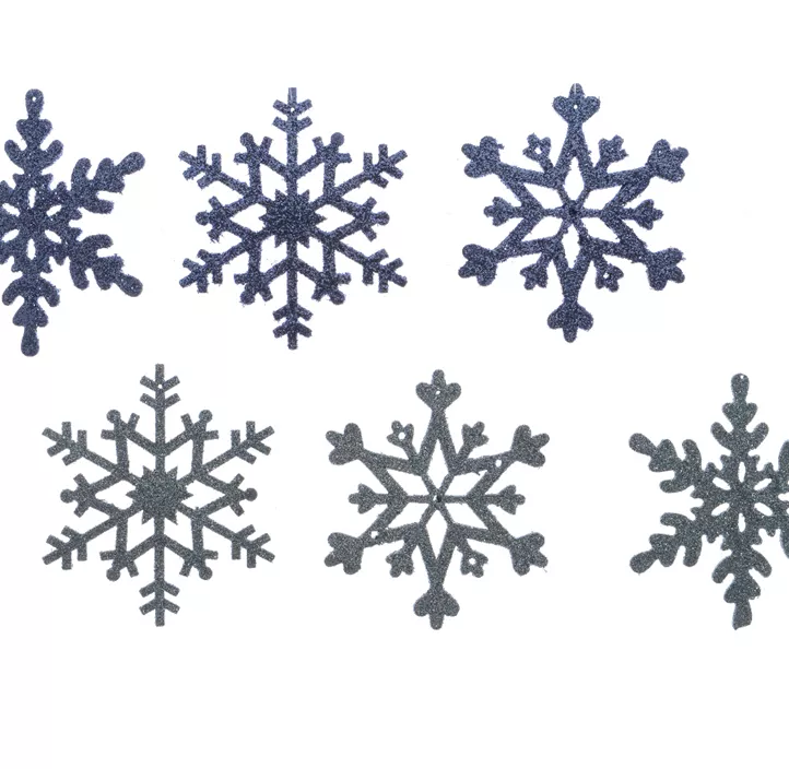 Schneeflocke Sperrholz mit Glitter