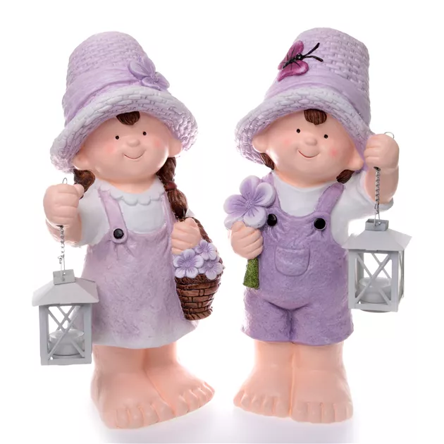Produktbild von Dragimex Dekofigur Gartenkinder Keramik 42,5 Cm - Junge Oder Mädchen