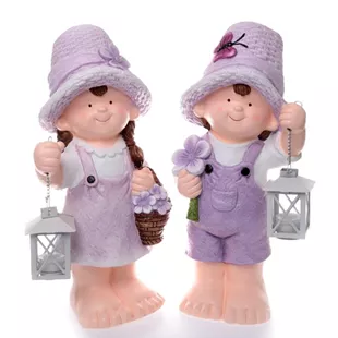 Gartenkind mit Laterne